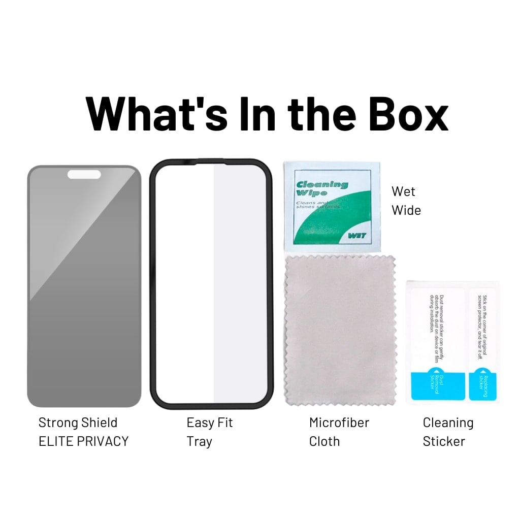 ArtsCase Vidrio Elite Privacy Glass para iPhone 16 Pro Max - Protector de Pantalla de Privacidad, Dureza 9H