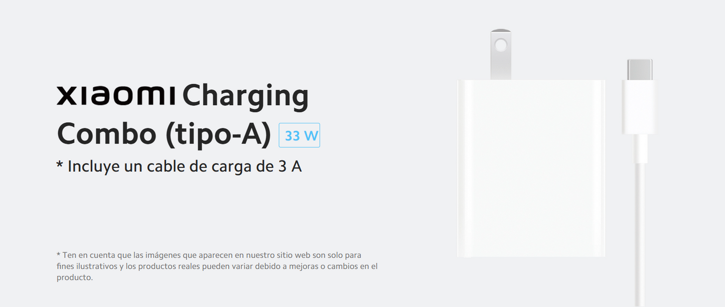 CARGADOR ORIGINAL XIAOMI 33W COMBO ( TYPE -A)