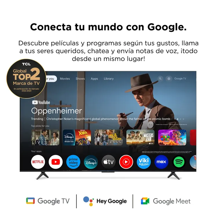 TV TCL 65" PULGADAS 165 CM 65 C655 ADVANCED 4K-UHD QLED SMART TV GOOGLE